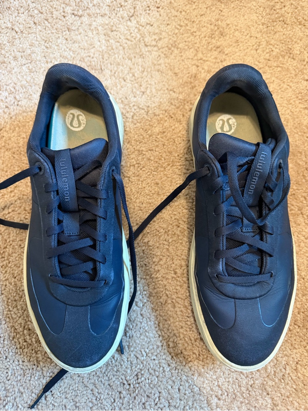 lululemon athletica Men’s Navy and White Sneakers